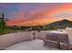 Stunning rooftop terrace with mountain views and sunset backdrop at 8300 E Dixileta Dr # 253, Scottsdale, AZ 85266