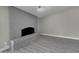 Modern fireplace with gray brick surround at 2320 E Shangri La Rd, Phoenix, AZ 85028