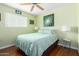 Bedroom with a full-size bed and light green walls at 1360 W 15Th St, Tempe, AZ 85281