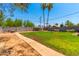 Large backyard with grassy area and pathway at 1360 W 15Th St, Tempe, AZ 85281