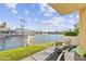 Relaxing patio overlooking a canal with comfortable seating at 1438 W Coral Reef Dr, Gilbert, AZ 85233