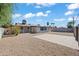 Large backyard with gravel and a concrete pad at 632 N 72Nd Pl, Scottsdale, AZ 85257