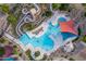 Directly above view of the community pool and surrounding landscape at 285 S Espada Trl, Casa Grande, AZ 85194