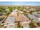 Aerial view of a residential area with houses and desert landscape at 285 S Espada Trl, Casa Grande, AZ 85194