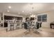 Modern kitchen with an island, stainless steel appliances, and ample counter space at 285 S Espada Trl, Casa Grande, AZ 85194