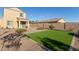 Spacious backyard with artificial turf and a covered patio at 8690 S 253Rd Ave, Buckeye, AZ 85326