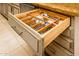 Convenient kitchen drawer with organized cutlery and utensils at 9233 S Krista E Dr, Goodyear, AZ 85338