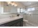 Modern bathroom with subway tile shower and updated vanity at 7344 E Keim Dr, Scottsdale, AZ 85250