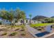 Landscaped front yard with a pathway leading to the home entrance at 4723 E Desert Park Pl, Paradise Valley, AZ 85253