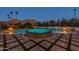 Resort-style pool and spa with fire features and mountain views at 4723 E Desert Park Pl, Paradise Valley, AZ 85253