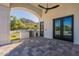 Outdoor kitchen with built-in grill, offering mountain views at 4723 E Desert Park Pl, Paradise Valley, AZ 85253