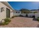 Private paved patio with fountain and mountain views at 4723 E Desert Park Pl, Paradise Valley, AZ 85253