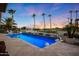 Luxury pool and spa with stunning sunset views and golf course views at 19232 N Cathedral Point Ct, Surprise, AZ 85387