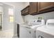 Laundry room with washer, dryer, and cabinets at 15631 W Bethesda Ct, Surprise, AZ 85374