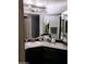 Bathroom with granite countertop and double sinks at 3031 N Civic Center Plz # 230, Scottsdale, AZ 85251