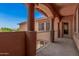 Covered balcony with mountain views and stone pillars at 5713 W Rowel Rd, Phoenix, AZ 85083