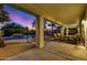Covered patio overlooking the pool and backyard at 3130 S Valle Verde Cir, Mesa, AZ 85212