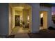 Covered entryway with a charming wreath and potted plants at 3130 S Valle Verde Cir, Mesa, AZ 85212