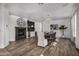 Elegant dining room with fireplace and hardwood floors at 3130 S Valle Verde Cir, Mesa, AZ 85212