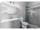 Modern bathroom with gray tile and updated fixtures at 6116 N 12Th Pl # 7, Phoenix, AZ 85014