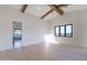 Bedroom with wood floors and views of the backyard at 9633 E Quarter Circle Loop, Gold Canyon, AZ 85118
