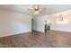 Open living room and dining area with hardwood floors at 4943 E Indian School Rd # 4, Phoenix, AZ 85018