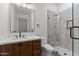 Clean bathroom with a walk-in shower and modern vanity at 39220 N 30Th Dr, Phoenix, AZ 85086