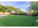 Large backyard with artificial turf and mature landscaping at 8919 E Calle Del Palo Verde --, Scottsdale, AZ 85255