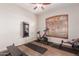 Home gym with Peloton bike and weights at 8919 E Calle Del Palo Verde --, Scottsdale, AZ 85255