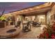 Outdoor patio with seating and fire pit at 8919 E Calle Del Palo Verde --, Scottsdale, AZ 85255