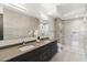 Modern bathroom with double sinks, a large shower, and stylish fixtures at 7180 E Kierland Blvd # 509, Scottsdale, AZ 85254