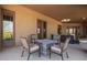 Patio with fire pit and seating area at 16738 E Lone Mountain Rd, Scottsdale, AZ 85262