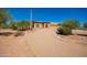 Curving brick driveway leading to a beautiful desert home at 16738 E Lone Mountain Rd, Scottsdale, AZ 85262