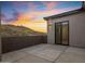 Private rooftop patio with mountain views and sliding glass door at 19617 N 39Th Dr, Glendale, AZ 85308