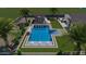 Stunning aerial view of a luxurious pool and patio area at 19617 N 39Th Dr, Glendale, AZ 85308