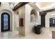 Elegant bathroom with soaking tub, shower, and patterned tile at 21868 E Stacey Rd, Queen Creek, AZ 85142