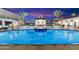 Large resort style pool and spa with central fire feature at 21868 E Stacey Rd, Queen Creek, AZ 85142