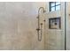 Spa-like shower with glass enclosure, detailed tile, and vintage-style fixtures at 21868 E Stacey Rd, Queen Creek, AZ 85142