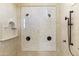 Spa-like shower with double shower heads and mosaic tile at 21868 E Stacey Rd, Queen Creek, AZ 85142