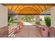 Covered patio area with benches for relaxing at 7350 N Via Paseo Del Sur -- # P202, Scottsdale, AZ 85258