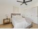 Bright bedroom with queen bed, ceiling fan, and ample closet space at 7350 N Via Paseo Del Sur -- # P202, Scottsdale, AZ 85258
