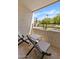 Private balcony with patio furniture and scenic view at 7350 N Via Paseo Del Sur -- # P202, Scottsdale, AZ 85258