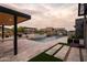Stunning pool and spa area with modern pergola and landscaping at 8332 E Sand Flower Dr # 20, Scottsdale, AZ 85266