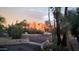 Stunning mountain view at sunset from the property at 4452 E Lincoln Dr, Paradise Valley, AZ 85253