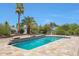 Stunning pool with a large patio and mountain views at 4452 E Lincoln Dr, Paradise Valley, AZ 85253