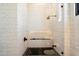 Modern shower with built-in bench and glass enclosure at 10249 E Joy Ranch Rd, Scottsdale, AZ 85262