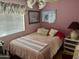 Bedroom with double bed and window coverings at 4065 E University Dr # 462, Mesa, AZ 85205