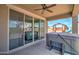 Covered patio with hot tub and view of backyard at 19731 N Ben Ct, Maricopa, AZ 85138