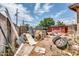 Backyard with cluttered area, needs landscaping at 131 W Tulsa St, Chandler, AZ 85225
