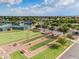 Aerial view of community bocce ball courts at 41650 W Harvest Moon Dr, Maricopa, AZ 85138